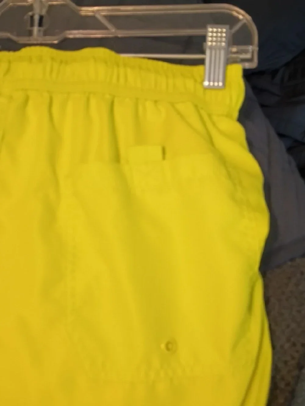 George Neon Yellow Swim Trunks Drawstring & Elastic Waist Mesh a Underwear Liner